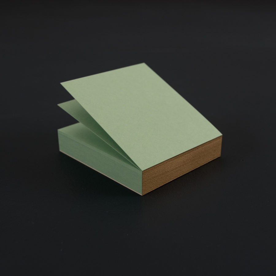 mini bloc de papier épais vert