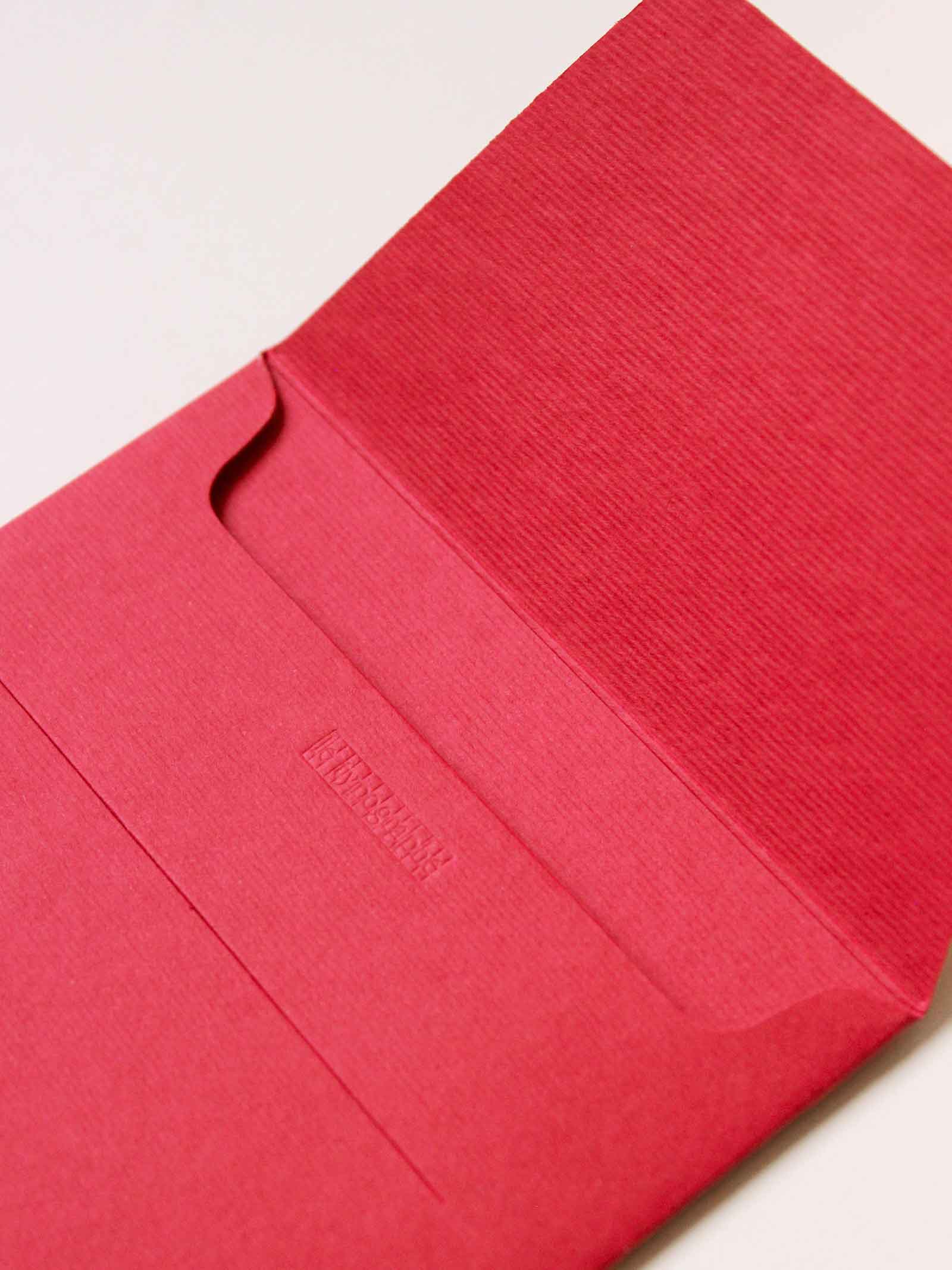 Enveloppes rouge coquelicot