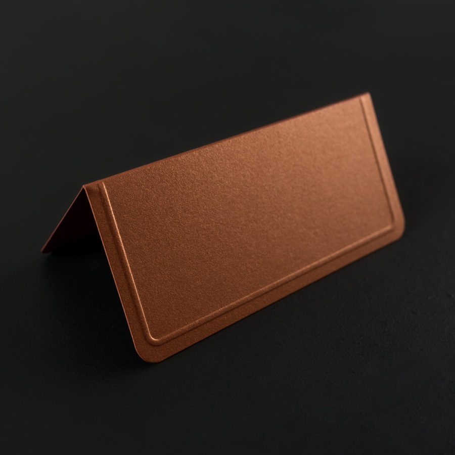 Pack of 12 PLACE-CARDS embossed COPPER